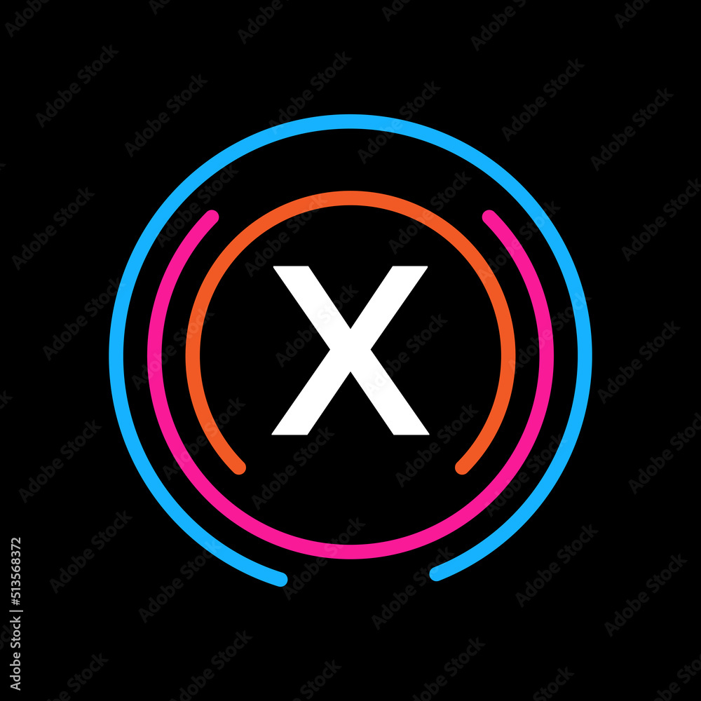 Fototapeta premium Technology logo design with X letter concept. Letter X technology logo Design. Abstract Network Logo Design.