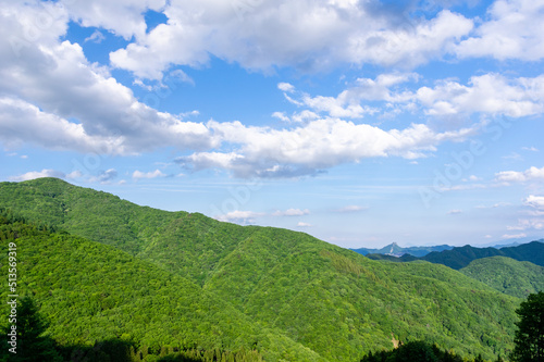 御荷鉾スーパー林道から見る山の風景