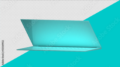 3d render birch laptop