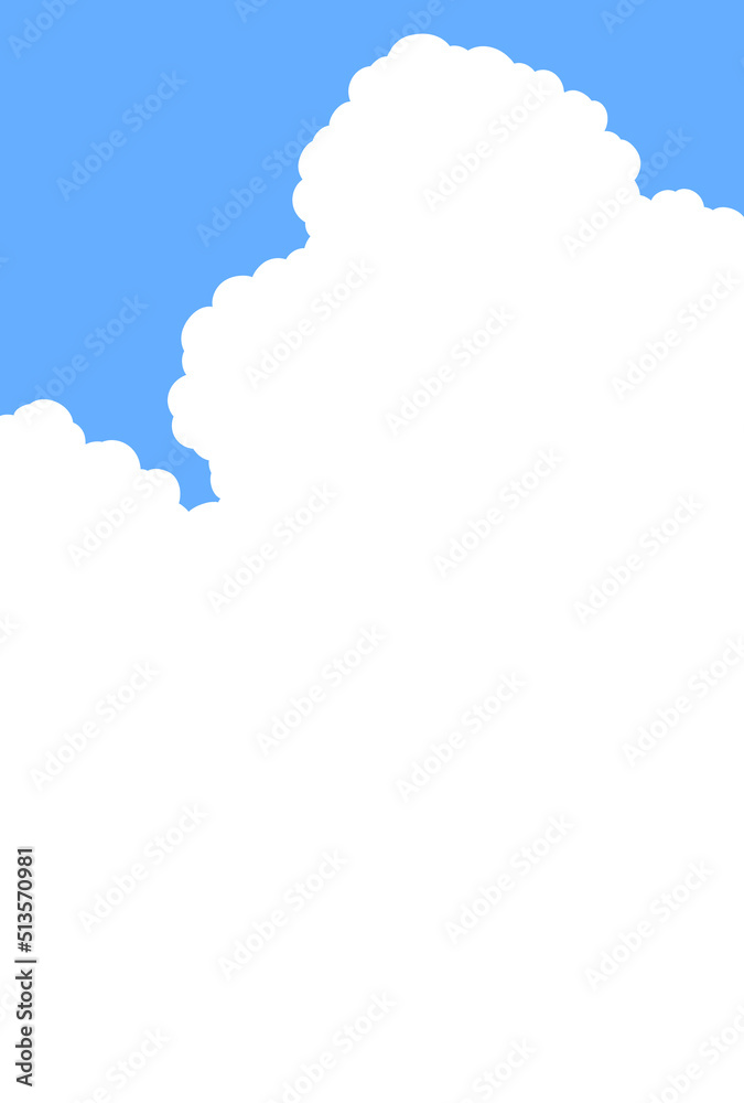 Obraz premium 背景素材_青空と入道雲