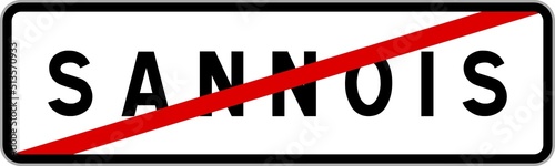 Fotografie Panneau sortie ville agglomération Sannois / Town exit sign Sannois