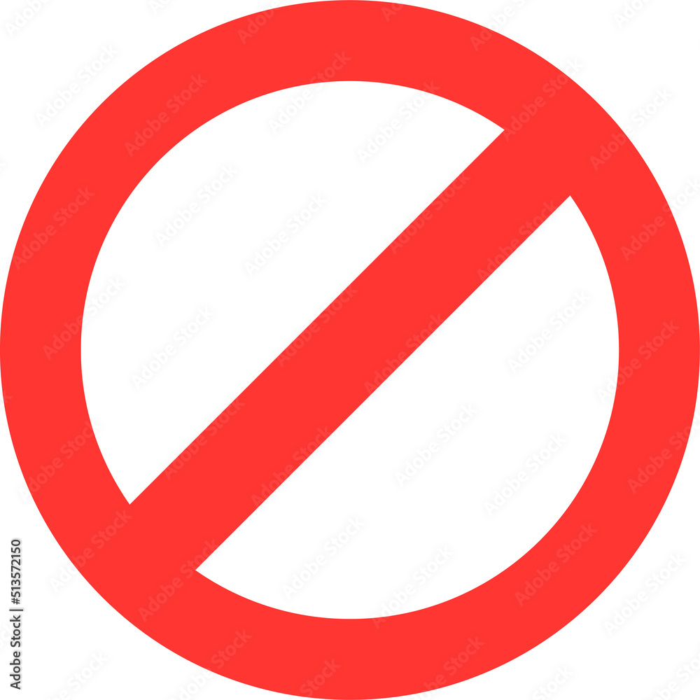 Prohibition sign clipart design illustration Stock Illustration | Adobe