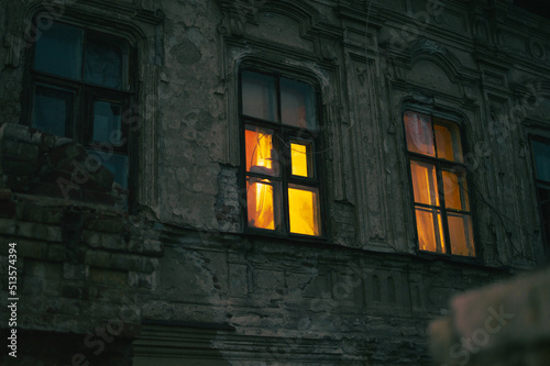 old house in the night