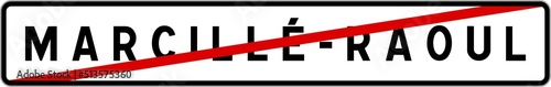 Φωτογραφία Panneau sortie ville agglomération Marcillé-Raoul / Town exit sign Marcillé-Raou