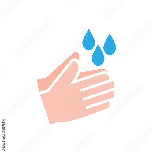 hand icon, hand wash concept, vector illustration