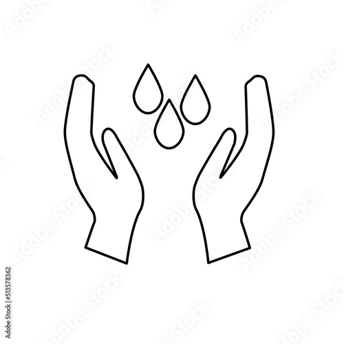 hand icon, hand wash concept, vector illustration