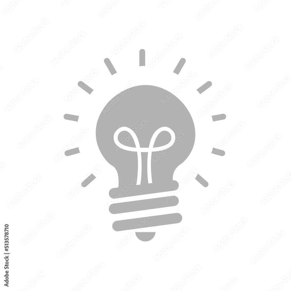 light bulb icon on a white background, vector illustration light bulb icon on a white background, vector illustration