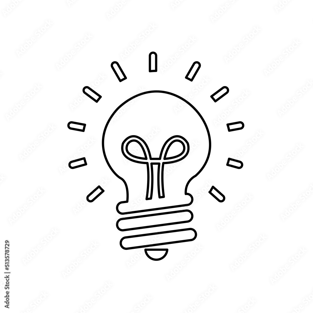 light bulb icon on a white background, vector illustration light bulb icon on a white background, vector illustration