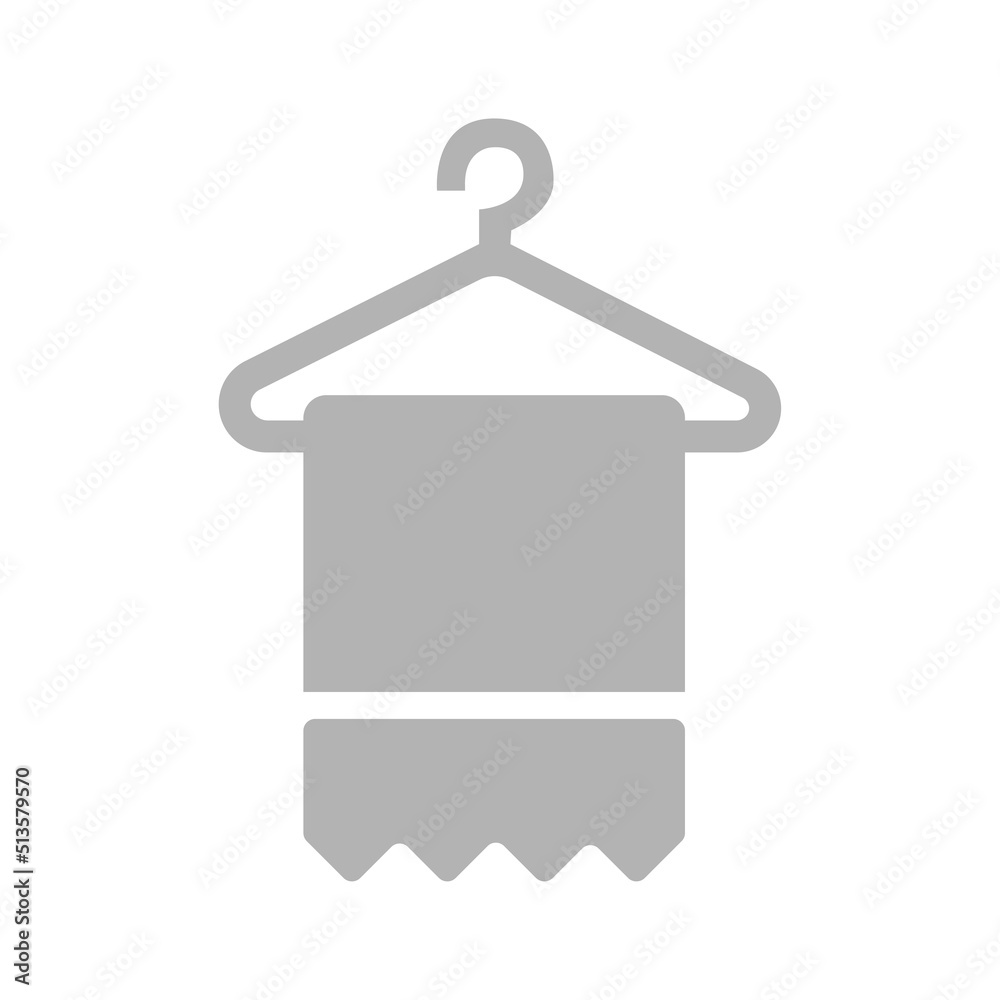 towel icon on hanger, vector illustration towel icon on hanger, vector illustration