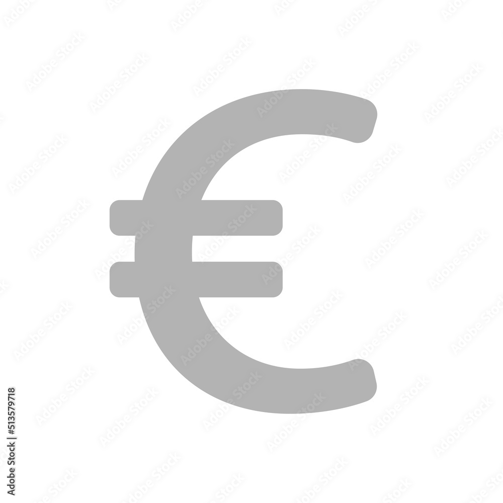 Fototapeta premium euro icon on a white background, vector illustration