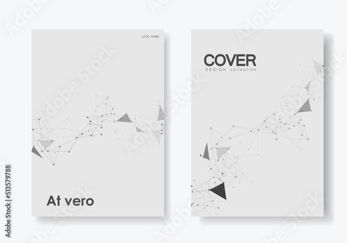 Vector atoms background. Abstract polygonal with connecting dots and lines. Pattern texture technology. Network polygon triangle. Science geometric structure