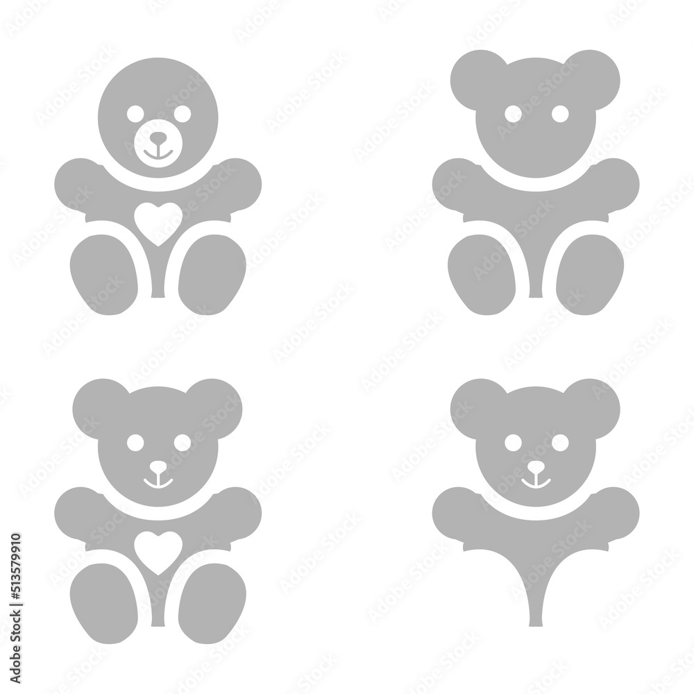 teddy bear icon, vector illustration