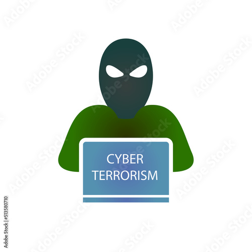 Terrorism stop icon, counter-terrorism concept, vector illustration