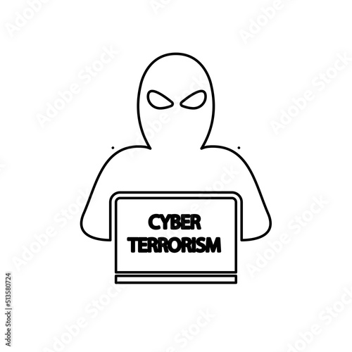 Terrorism stop icon, counter-terrorism concept, vector illustration