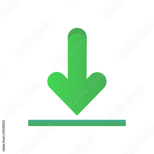 arrow icon, download concept, vector illustration