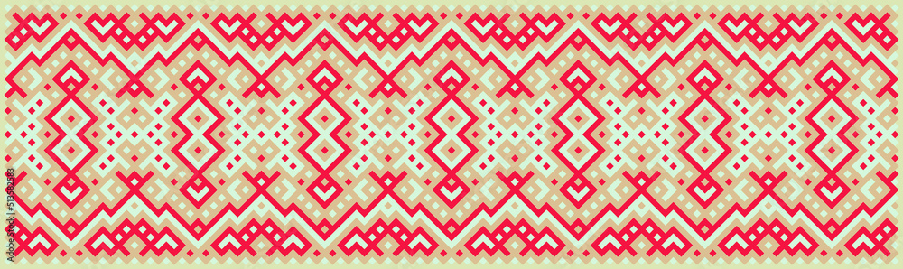 Multicolor truchet tiling connections illustration