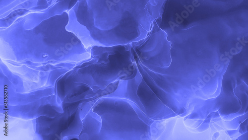 Alcohol ink. Banner. Abstract effect. Vintage illustration with watercolor in shades of blue for decorative design.