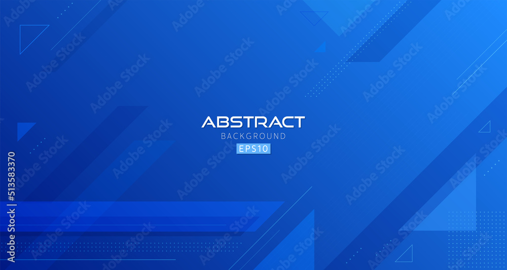 Blue abstract modern background. Minimal abstract composition with dynamic geometric shapes and elements. Abstract art design template. EPS10 vector.