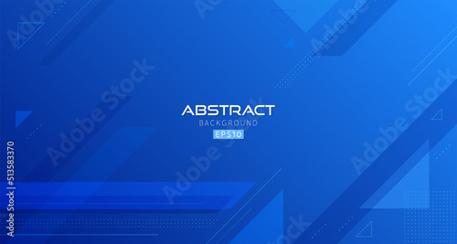 Blue abstract modern background. Minimal abstract composition with dynamic geometric shapes and elements. Abstract art design template. EPS10 vector.