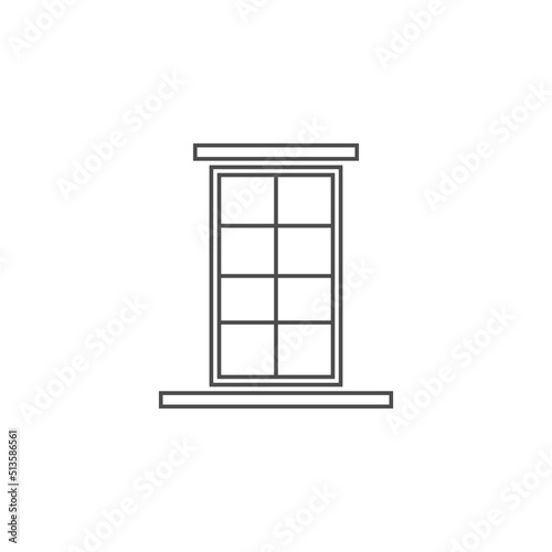 House windows logo icon design illustration template