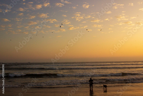 sunset on the beach