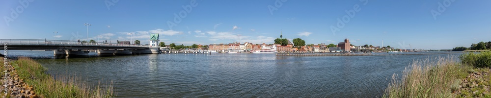 panorama of Kappeln in Schleswig-Holstein, Germany