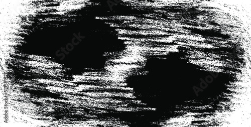 Rough irregular pencil strokes texture. Grunge black and white vector background.