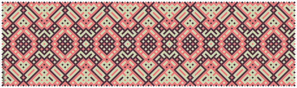 Multicolor truchet tiling connections illustration