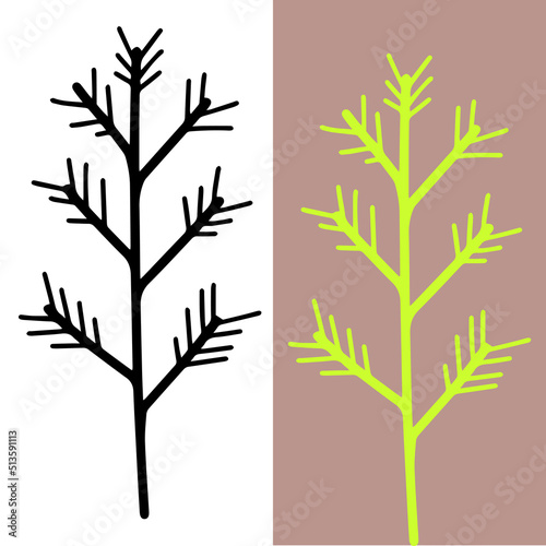 Hand drawn decorative plant decoration template, editable vector file for all your graphic needs © Artdjodimulyo