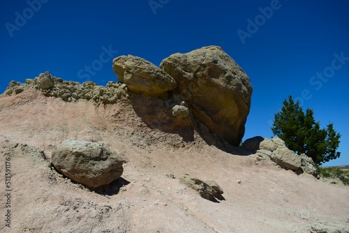 Boulders in the Badlands of South Dakota