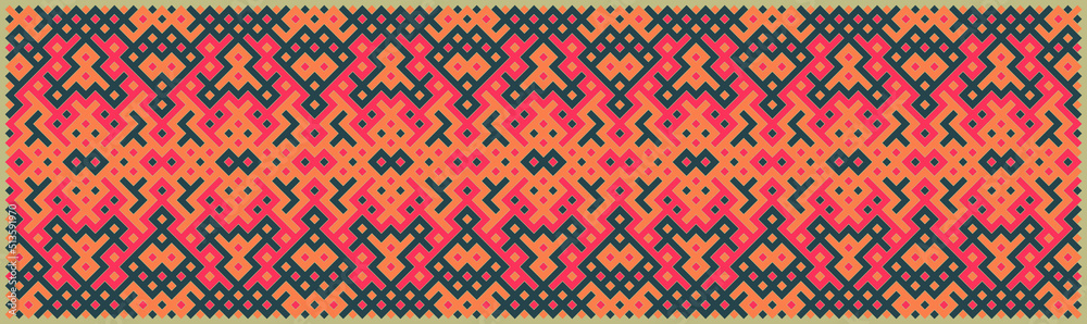 Multicolor truchet tiling connections illustration Multicolor truchet tiling connections illustration