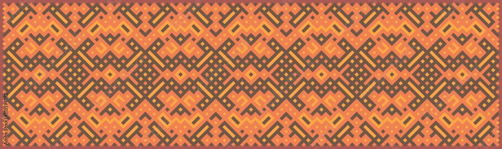 Multicolor truchet tiling connections illustration