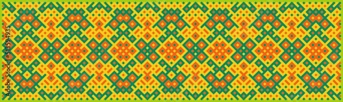 Multicolor truchet tiling connections illustration