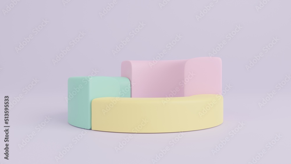 Business chart icon on pastel purple background, 3d rendering, Donut chart, 3D business concept	