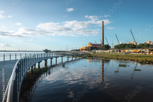 Gasometro Power Plant (Usina do Gasometro) and Moacyr Scliar Park and - New Guaiba Revitalized Waterfront (Orla do Guaiba) - Porto Alegre, Rio Grande do Sul, Brazil photo
