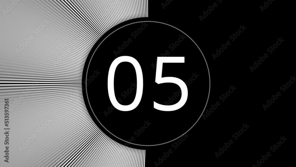 White countdown 10 seconds animation from 10 to 0 seconds. Modern flat design with animation on dark black background. White countdown 10 seconds animation from 10 to 0 seconds. Modern flat design with animation on dark black background.