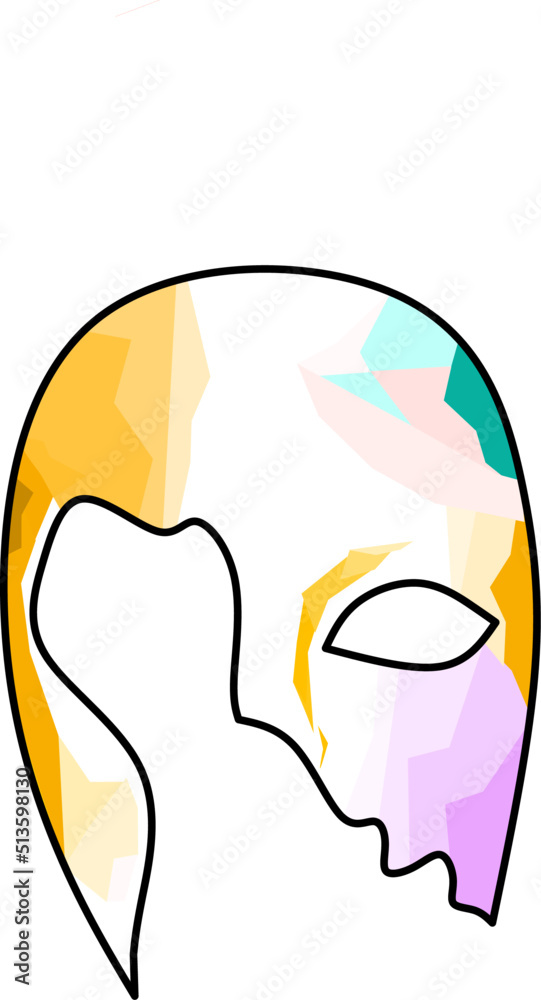 illustration of a skull face modern concept. illustration of a skull face modern concept.