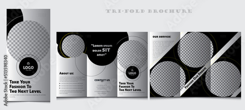 Fashion Tri-Fold Brochure Template, Style Brochure, Highly trending Brochure Template, Modern design, layout design. Corporate business annual report, catalog, magazine, flyer mockup, Creative Design,