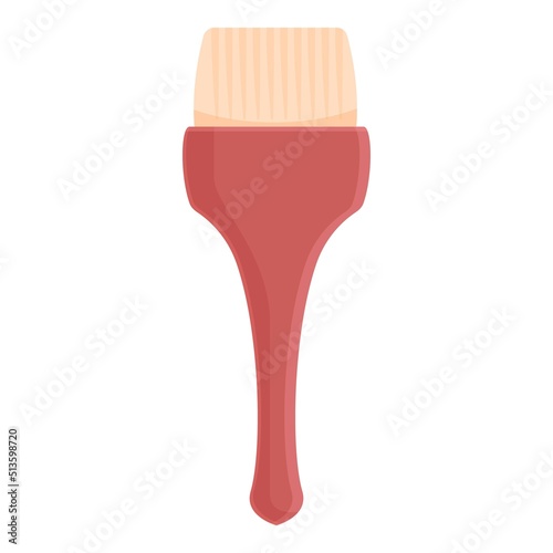 Wax therapy brush care icon cartoon vector. Aroma candle. Lamp fire