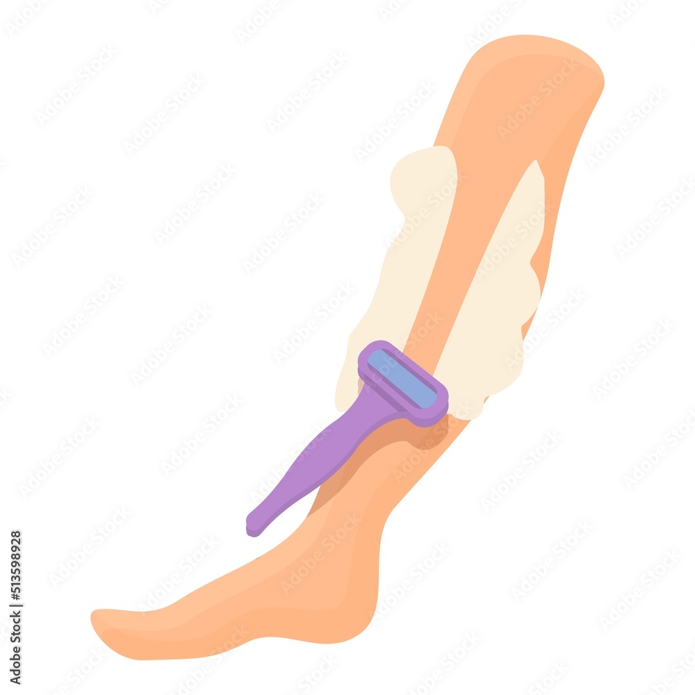 Leg razor icon cartoon vector. Aroma footcare. Spa decoration Leg razor icon cartoon vector. Aroma footcare. Spa decoration