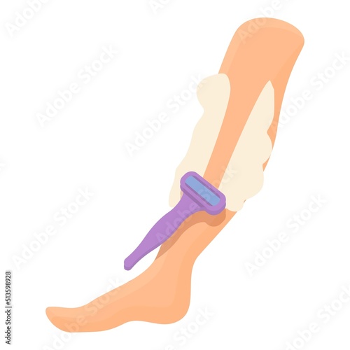 Leg razor icon cartoon vector. Aroma footcare. Spa decoration