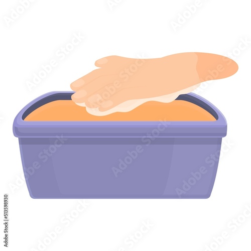 Hand care icon cartoon vector. Aromatic meditation. Spa decoration