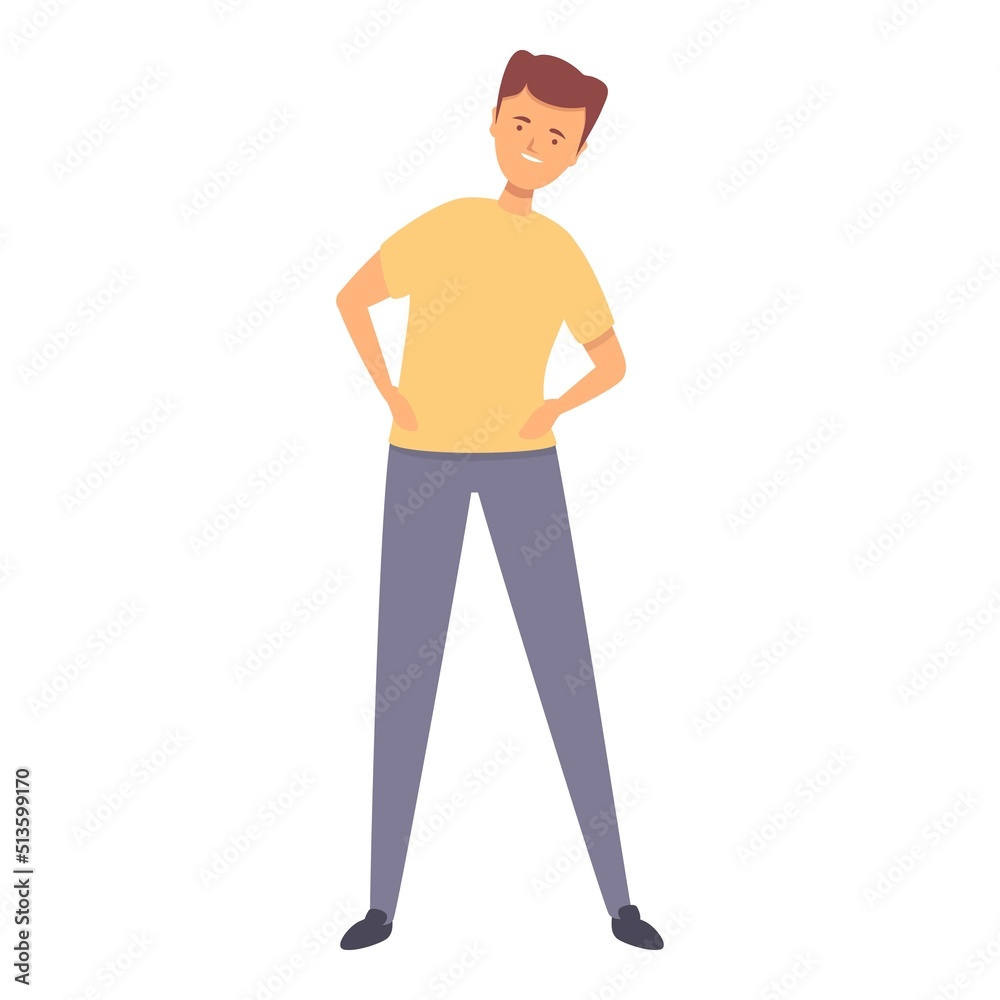 Morning exercise icon cartoon vector. Sport school. Kid education Morning exercise icon cartoon vector. Sport school. Kid education