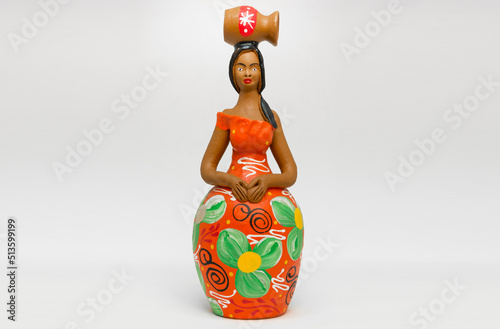Handcrafted ceramic work made by Brazilian artists, usually sold in tourist cities. Object by unknown artist.