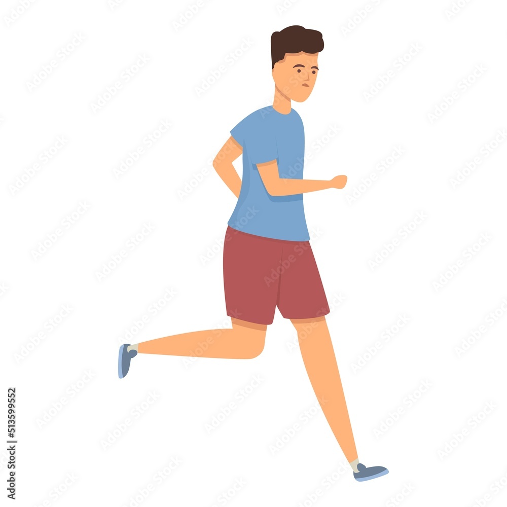 Running boy icon cartoon vector. Happy child. Sport school Running boy icon cartoon vector. Happy child. Sport school