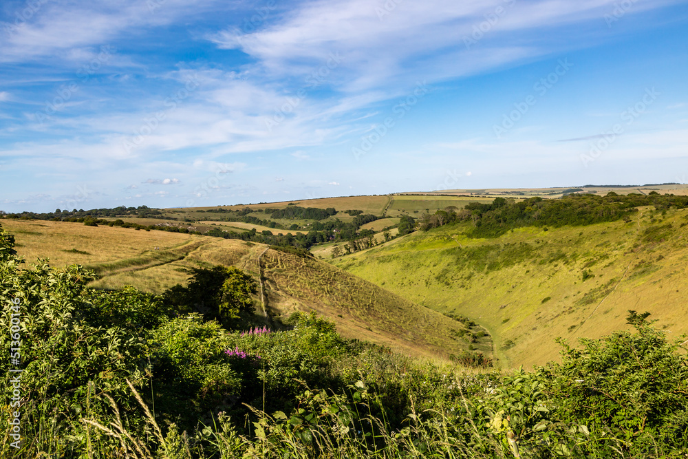 Devil's Dyke and surrounding countryside on a sunny day in June