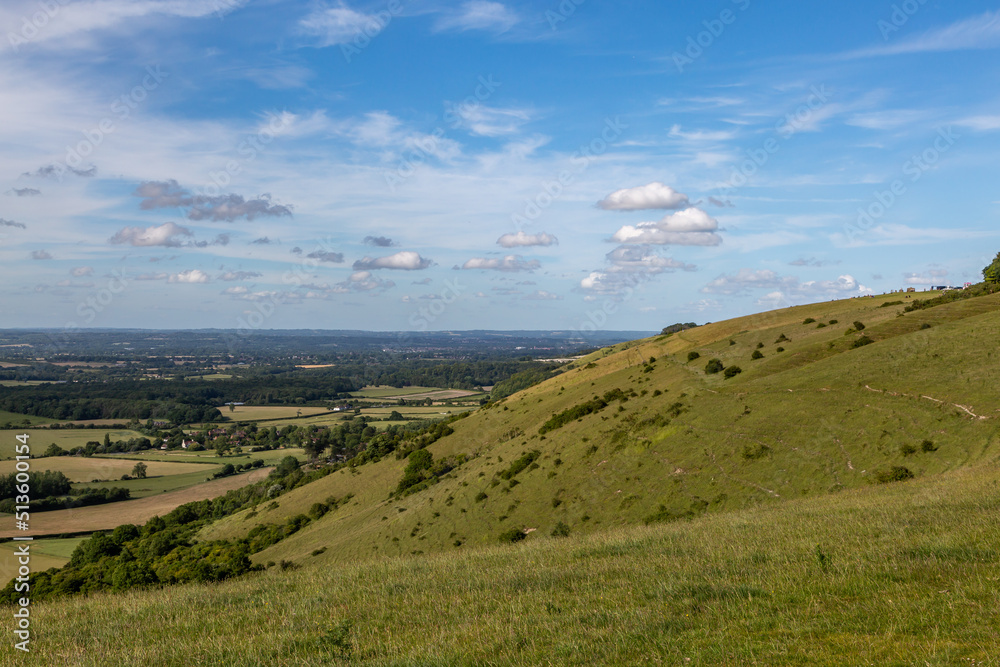 A view out over the Sussex countryside from near Devil's Dyke