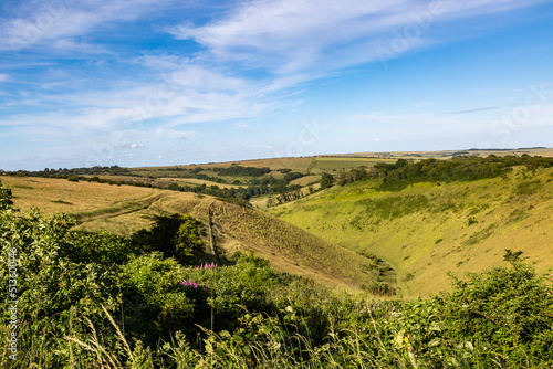 Devil s Dyke and surrounding countryside on a sunny day in June