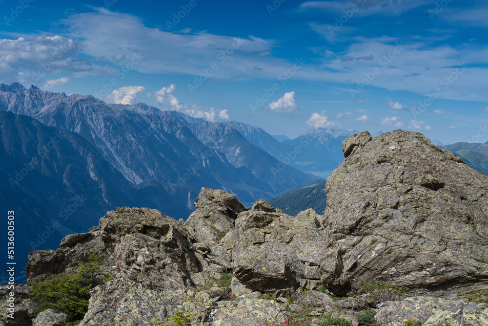 rocky rugged terrain panorama Austrian Tyrolean Alps