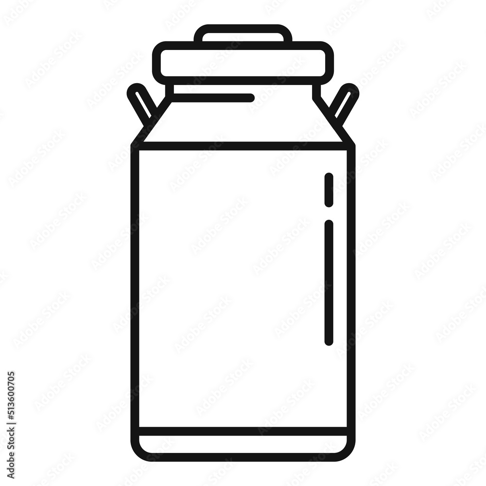 Milk pot icon outline vector. Eco farm Milk pot icon outline vector. Eco farm